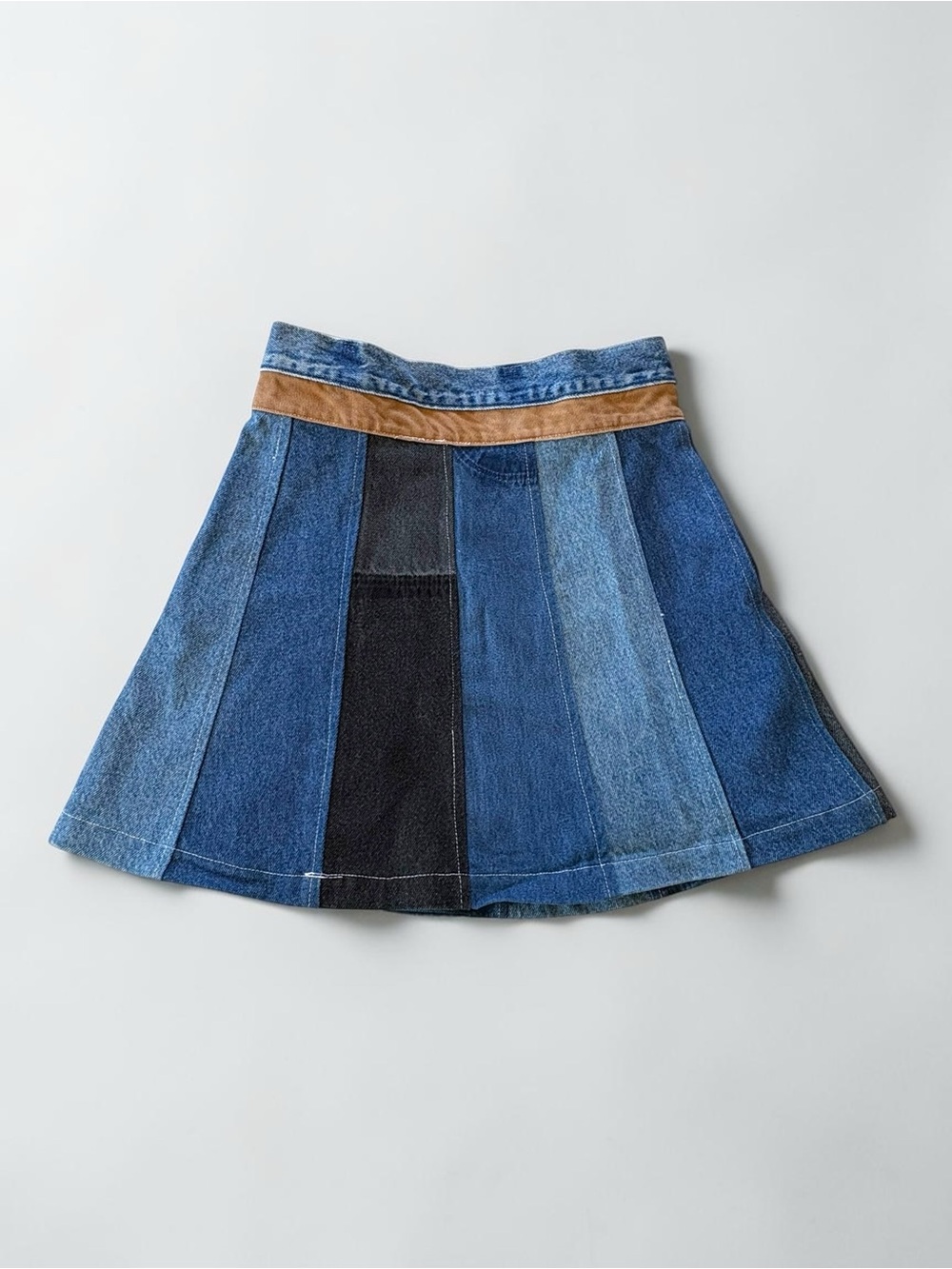 Custom Reworked Carhartt A-line Mini Skirt, Repurposed Denim, One Of A Kind, 28” - Picture 2 of 10